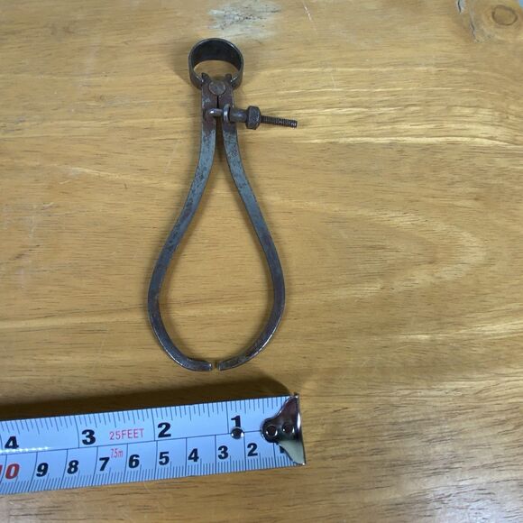 Vintage WLC 6-inch Flat Leg Outside Spring Caliper Machinist Tool READ - Picture 7 of 8